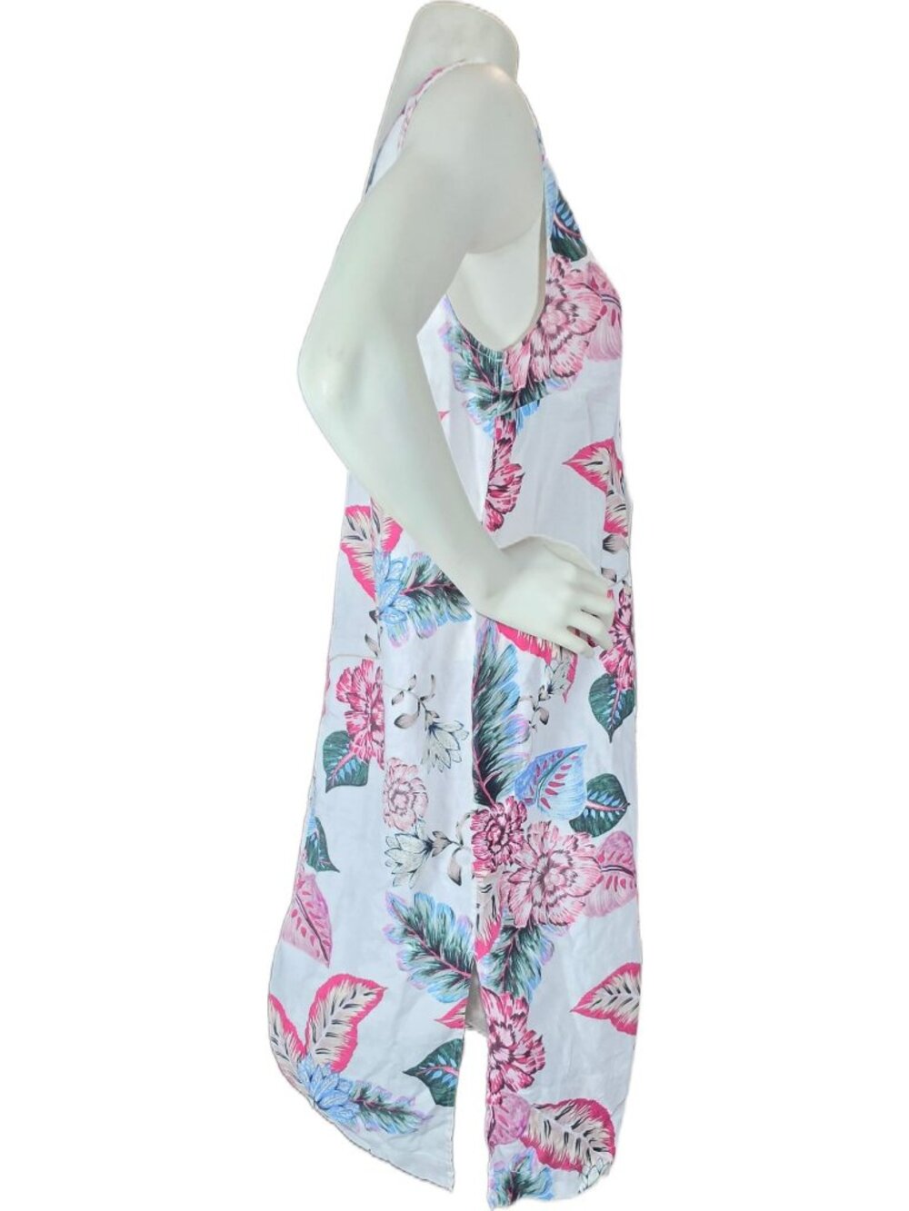 Sussan Y2K 100% Linen Tropical Floral Maxi Dress US 6 / AU 10 - Picture 3 of 11
